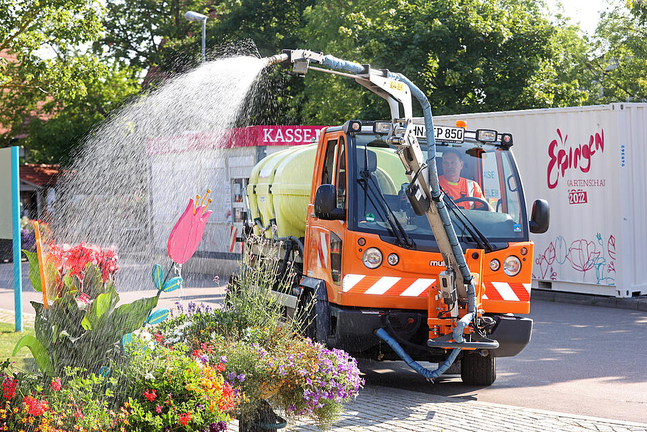 Wasserverbrauch und Beregnung auf der Gartenschau Eppingen