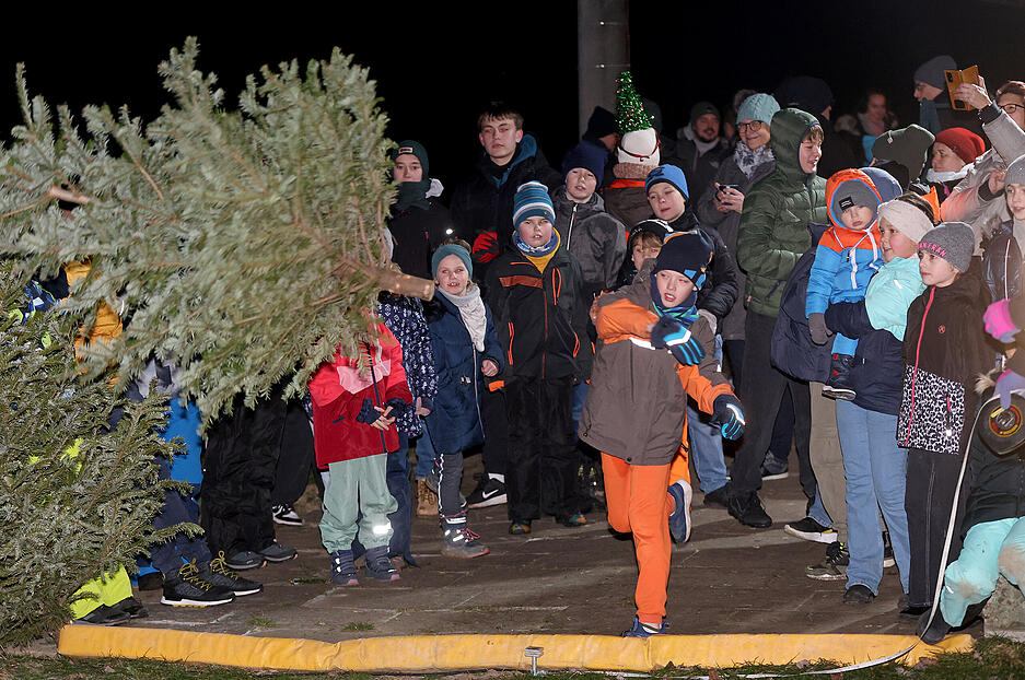 Christbaumschmiss in Kochert&uuml;rn: Wenn der Baum &uuml;ber f&uuml;nf Meter weit fliegt