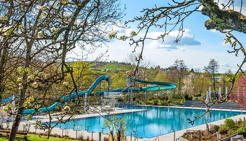 Frühlingsfit: Im östlichen Landkreis läutet das Mineralfreibad Oberes Bottwartal am 28. April die Freibadsaison ein.