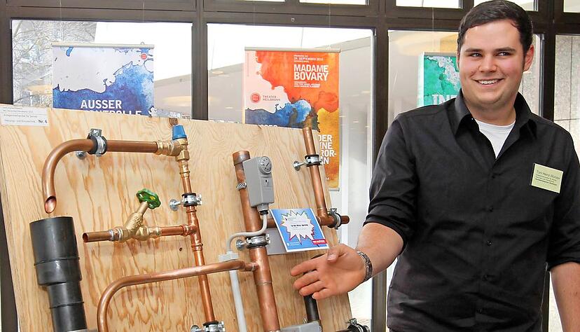 Diese Musterinstallation hat sich der Anlagenmechaniker Sanit&auml;r-, Heizungs- und Klimatechnik Toni Heinz Wurster aus Baiersbronn ausgedacht.