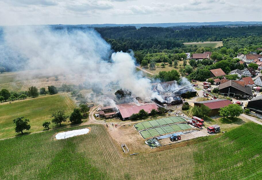 Scheunenbrand in Oberrot