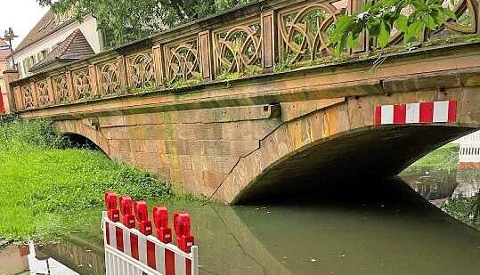 Die Fußwege rund um den Öhringer Hofgarten sind geflutet. Die Fußwege rund um den Öhringer Hofgarten sind geflutet.