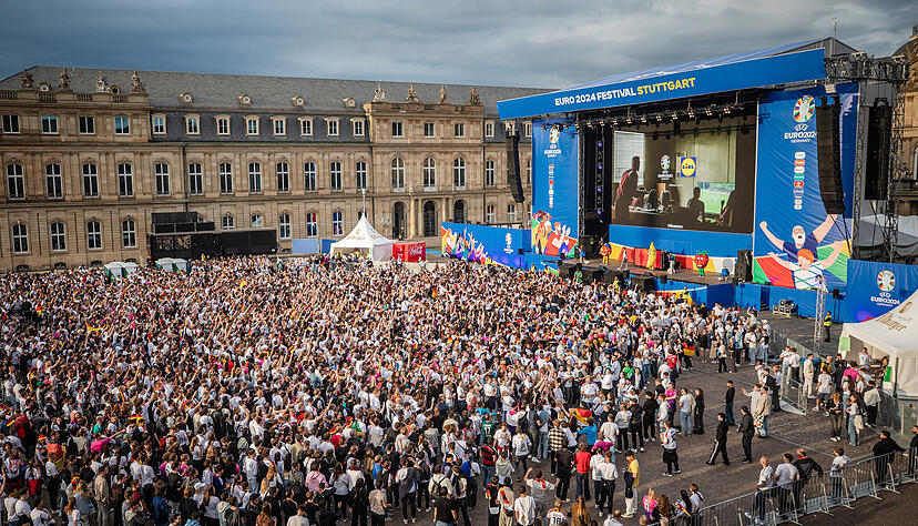Fanzone für die EM 2024 in Stuttgart.