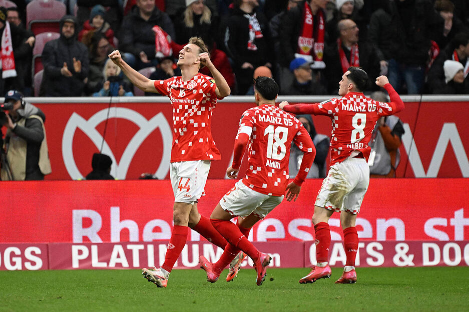 Nelson Weiper brachte den FSV Mainz 05 nach einem Konter gegen den VfB Stuttgart in Führung