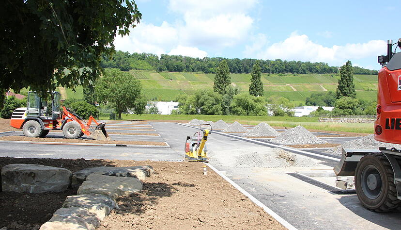 In Niedernhall entstehen derzeit 16 Wohnmobil-Stellpl&auml;tze direkt am Radweg.
