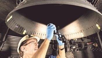 Die Tests an den Vinci-Triebwerken in Lampoldshausen erfordern umfangreiche Vorbereitungen.Foto: Archiv/Sawatzki