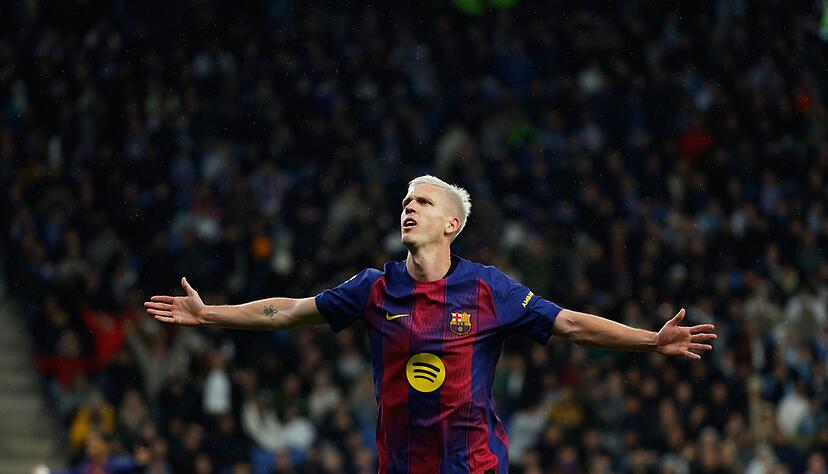 Dani Olmo brachte den FC Barcelona mit einem sehenswerten Tor in Führung. Dani Olmo brachte den FC Barcelona mit einem sehenswerten Tor in Führung.