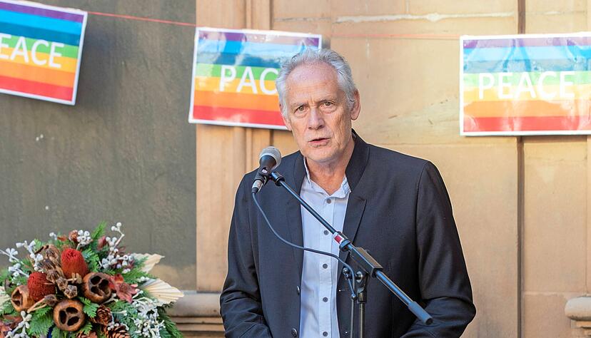 Martin Kunzmann, Landesvorsitzender des DGB, griff in seiner Rede zahlreiche tagesaktuelle Themen auf. Martin Kunzmann, Landesvorsitzender des DGB, griff in seiner Rede zahlreiche tagesaktuelle Themen auf.