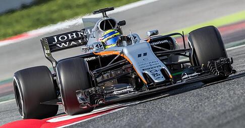 Der Rennwagen Typ VJM10 vom Team Force India. Foto: Jens Büttner