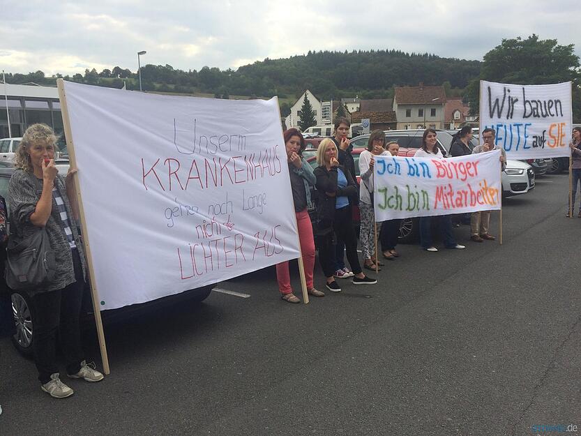 Demo für Erhalt des Künzelsauer Krankenhauses Demo für Erhalt des Künzelsauer Krankenhauses