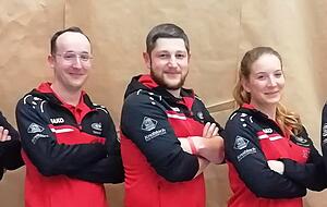 Das Waldenburger Stammteam: Jens Klossek (von links), Tobias Bumb, Christian Freckmann, Doreen Vennekamp und Tobias Backes.
Foto privat