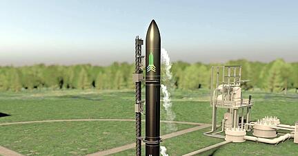 Visualisierung des Startplatzes auf den Shetland-Inseln, der nun noch fertiggestellt werden muss. Im Dezember soll dann der erste Testflug ins All stattfinden. Foto: privat