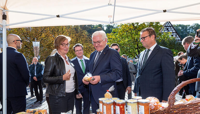 Bundespräsident Frank-Walter Steinmeier zu Besuch im Kloster Schöntal
