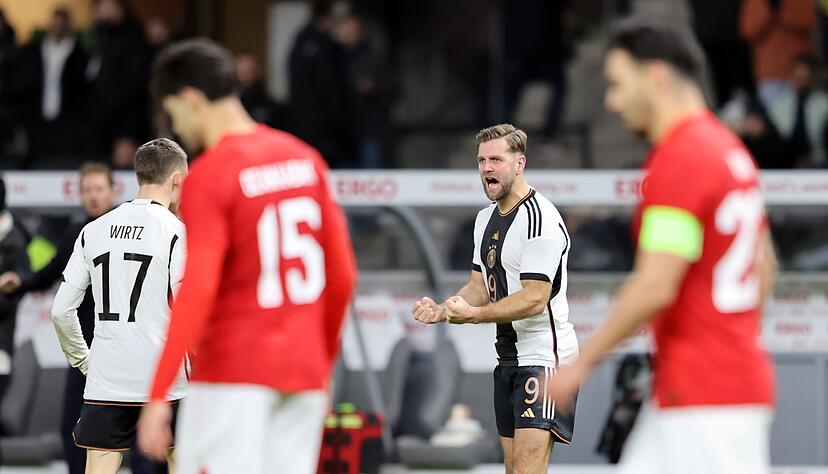 Niclas Füllkrug (M) war Schütze des zweiten deutschen Tores. Niclas Füllkrug (M) war Schütze des zweiten deutschen Tores.