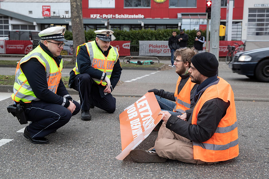 "Letzte Generation" protestiert in Heilbronn
