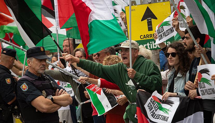 Proteste auch auf der 16. Etappe.