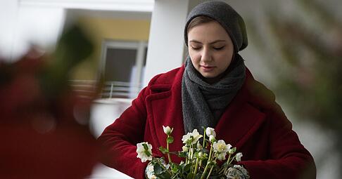 Christrosen sind winterharte Pflanzen, die sich gut für natürliche Weihnachtsdekorationen auf Balkon oder Terrasse eignen.