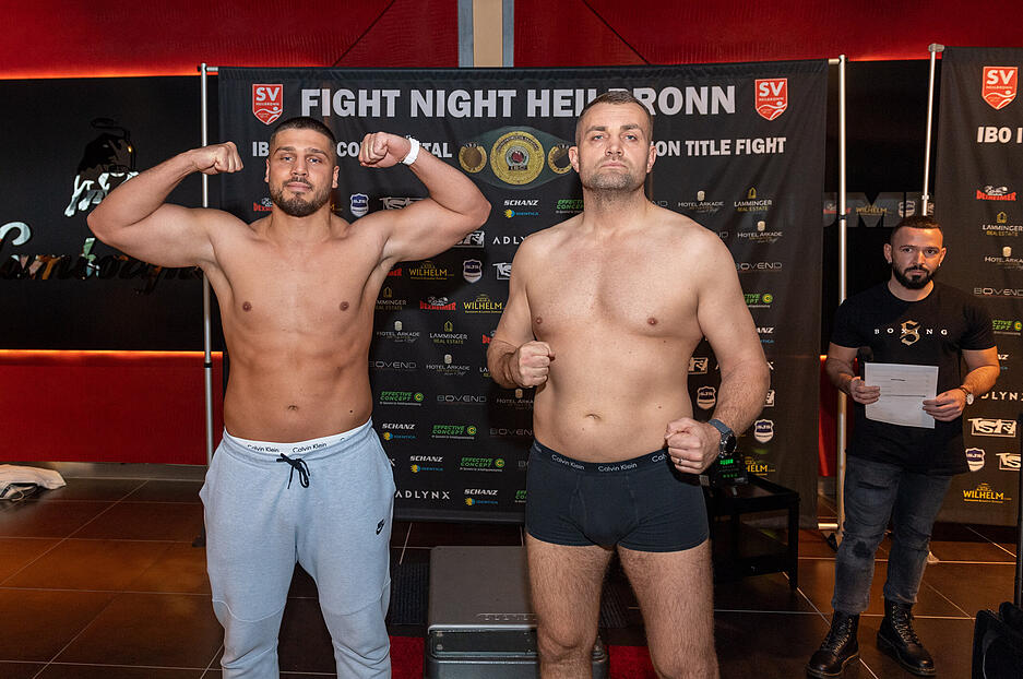 Die schweren Jungs: Albon Pervizaj (links) und Pavel Sour treten im Schwergewicht an.