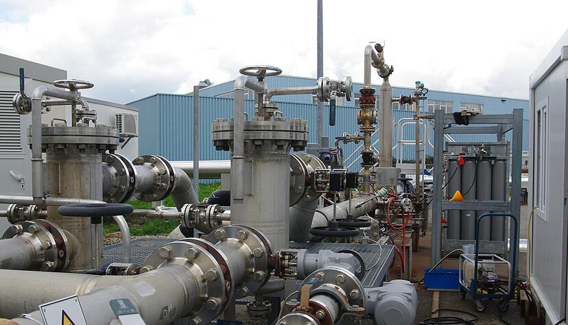 Das Geothermiekraftwerk von Bruchsal. Hier testet die EnBW die Lithium-Gewinnung.
