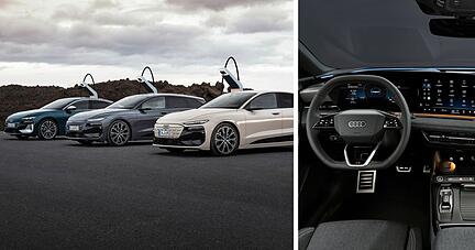 Audi pr&auml;sentiert seinen neuen A6 E-Tron.