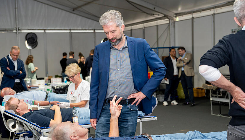 22. DRK-Blutspendeaktion in Tripsdrill - mit Schirmherr Boris Palmer