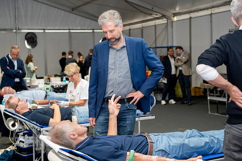 22. DRK-Blutspendeaktion in Tripsdrill - mit Schirmherr Boris Palmer