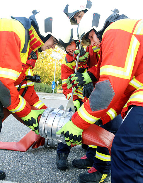 Unwetter-&Uuml;bung Feuerwehr Bad Friedrichshall mit Neckarsulm und Werksfeuerwehr Audi