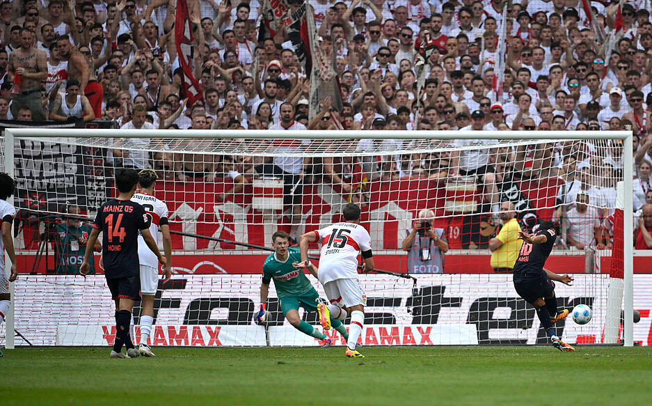 Per strittigem Elfmeter sorgte der FSV Mainz für den Anschlusstreffer.