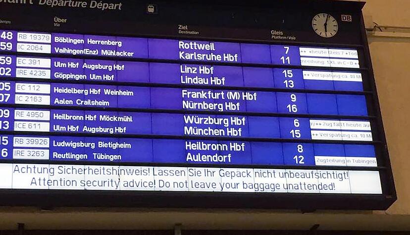 Leserfoto via Facebook von Martina Weigel: "Am Mittwochmorgen 20 Minuten Verspätung und dann endet der Zug außerplanmäßig in Bietigheim-Bissingen. Am Abend schon wieder ein Zugausfall. Jeden Tag das gleiche Spiel, so langsam hat man dafür kein Verständnis mehr." Leserfoto via Facebook von Martina Weigel: "Am Mittwochmorgen 20 Minuten Verspätung und dann endet der Zug außerplanmäßig in Bietigheim-Bissingen. Am Abend schon wieder ein Zugausfall. Jeden Tag das gleiche Spiel, so langsam hat man dafür kein Verständnis mehr."