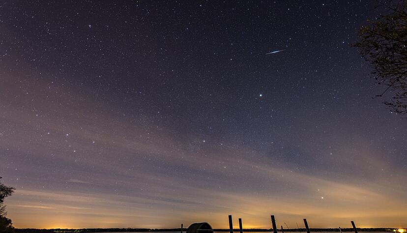 Etwa 20 Sternschnuppen pro Stunde waren am Himmel unterwegs.