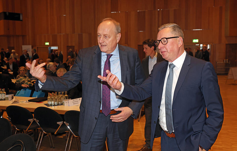 Bauernpräsident Joachim Rukwied spricht in der Harmonie in Heilbronn
