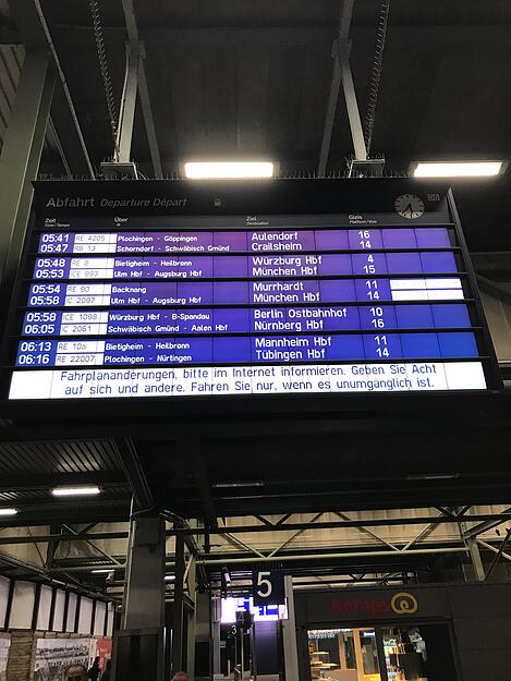 ICE von Stuttgart nach Heilbronn