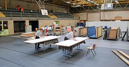 Das Kreisimpfzentrum in Öhringen wird seit Montag zurückgebaut. Von Freitag bis Sonntag steht es Impfwilligen nochmals in abgespeckter Version zur Verfügung. Ab 13. September ist es dann endgültig geschlossen.
Foto: Ralf Reichert