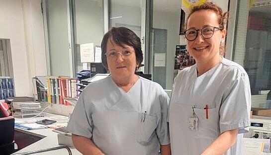 Lilli Bernhard (links) und Irina Reiß haben Nachtschicht. Ihr Dienst ist ruhig. Lilli Bernhard (links) und Irina Reiß haben Nachtschicht. Ihr Dienst ist ruhig.