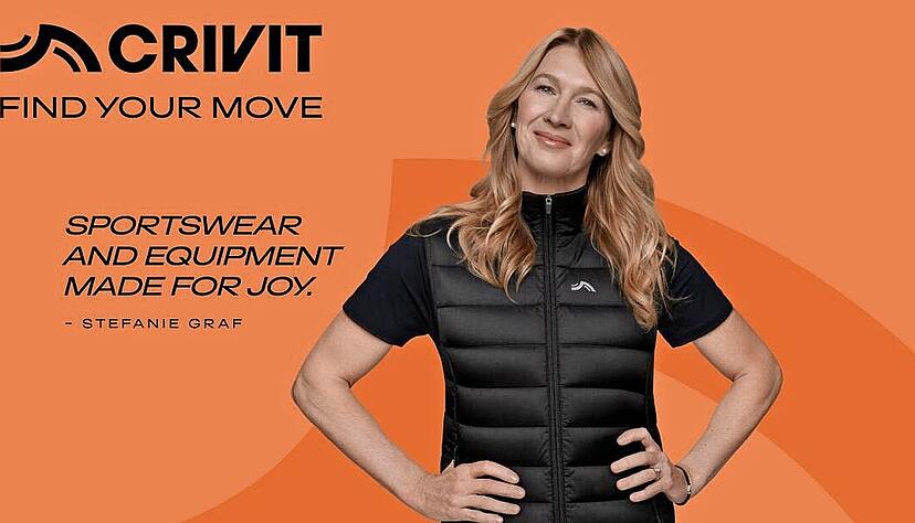 Die fr&uuml;here Weltklassetennisspielerin Steffi Graf wirbt f&uuml;r die Lidl-Eigenmarke Crivit. Die Produkte der Sportmarke sind wie auch andere Lidl-Eigenmarken bald auch in Kaufland-Filialen erh&auml;ltlich.