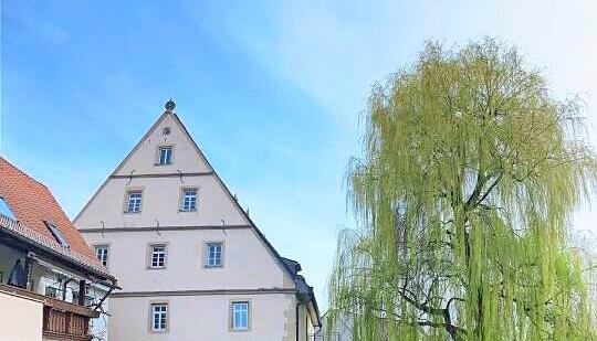 Im Sommer bietet die Brettacher Mühle auch schattige Plätze im Mühlengarten.