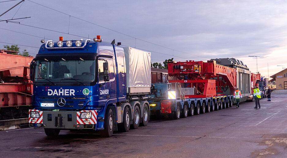 Schwerlasttransport Gro&szlig;transformator