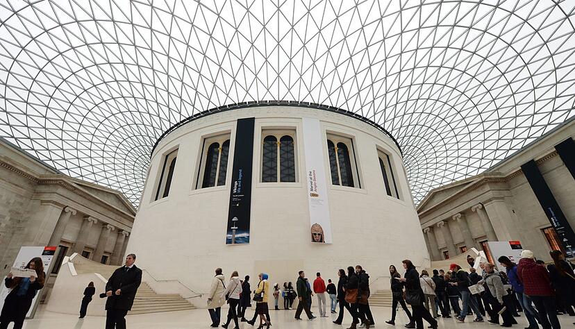 Die spektakul&auml;re Decke im British Museum in London. (Archivbild)
