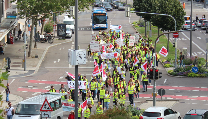Protestzug über die Heilbronner Allee im Juli 2023. Foto: Archiv