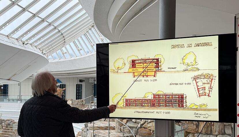 Die Pläne zum Hotel am Aquatoll werden vorgestellt. Die Pläne zum Hotel am Aquatoll werden vorgestellt.
