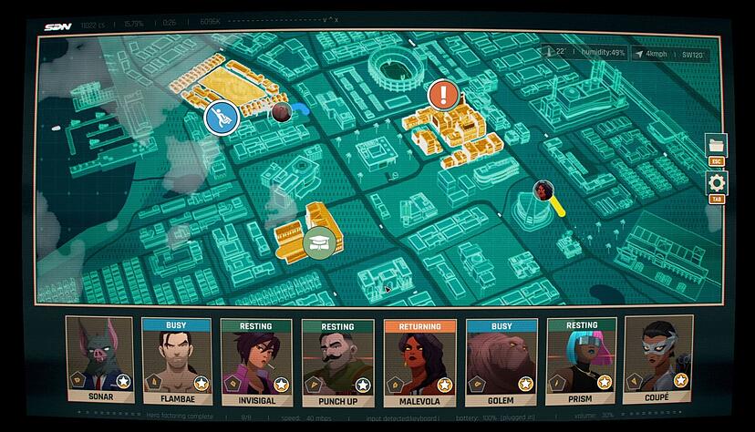 Einsatzplanung: Im Grundsatz geht's darum, Superhelden auf Missionen zu schicken - klingt einfach, ist es aber nicht immer.