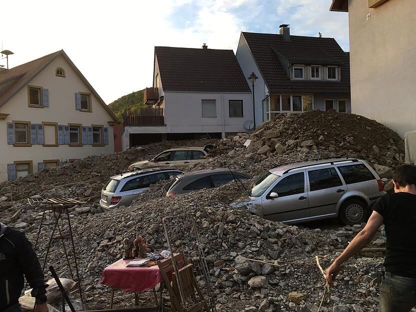 Aufräumarbeiten Braunsbach 31.05.2016