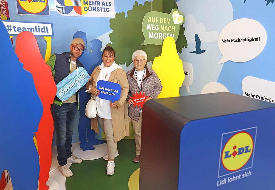 Eine Fotokulisse gab es auch.