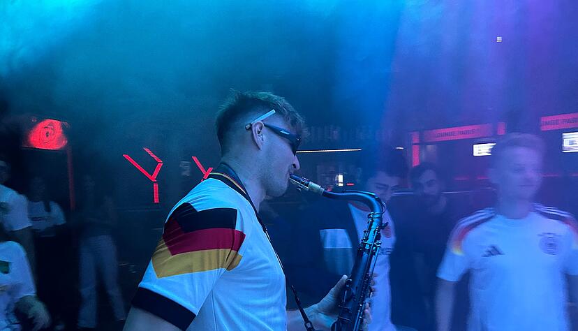Saxophonist Andre Schnura spielt im Heilbronner Musikpark.
