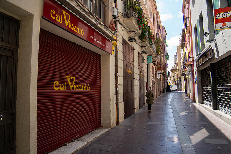 Während des Stromausfalls blieben Läden in Barcelona zu. Betroffen sind weite Teile Spaniens und Portugals auf dem Festland.