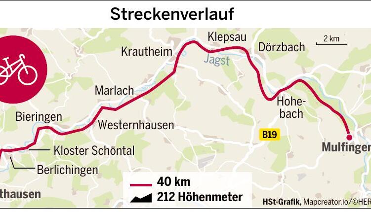 Der Streckenverlauf. Foto: HSt-Grafik