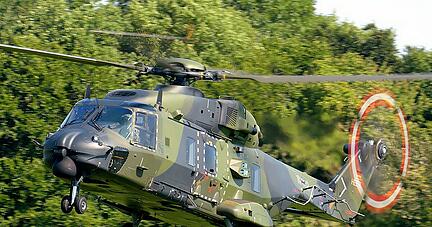 Transporthubschrauber des Typs NH90 sind in Niederstetten stationiert. Deren Tiefflugrouten liegen bei Neudenau.
Foto: Bundeswehr/Transporthubschrauberregiment 30Niederstetten