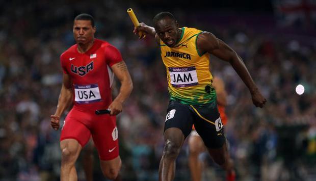 Dabei springt f&uuml;r Bolt & Co. noch der Staffel-Weltrekord heraus. Foto: Michael Kappeler