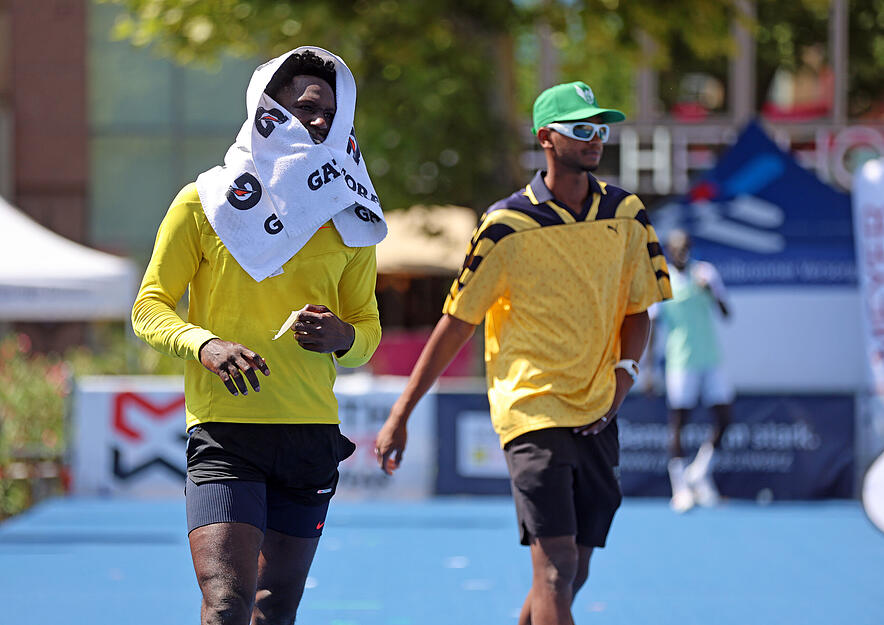 Auch bei den Sportlern ging es hei&szlig; her.