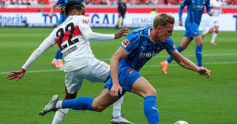 Beim Heimspiel gegen den 1. FC Heidenheim siegte der VfB Stuttgart mit 1:0. Beim Heimspiel gegen den 1. FC Heidenheim siegte der VfB Stuttgart mit 1:0.